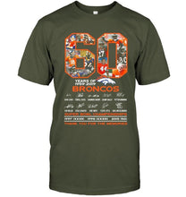 Load image into Gallery viewer, 60 years of denver broncos signed shirt