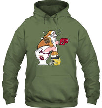 Load image into Gallery viewer, Santa Western Michigan Broncos in bathroom shirt