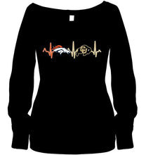 Load image into Gallery viewer, Denver Broncos Colorado Buffaloes heartbeat shirt