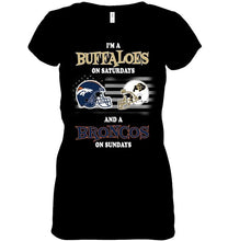 Load image into Gallery viewer, I'm Colorado Buffaloes on Saturdays and Denver Broncos on Sundays shirt