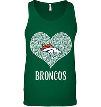Load image into Gallery viewer, Denver Broncos heart floral pattern shirt