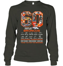 Load image into Gallery viewer, 60 years of denver broncos signed shirt