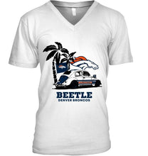 Load image into Gallery viewer, Beetle Denver Broncos on beach shirt