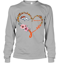 Load image into Gallery viewer, Denver Broncos butterfly heart shirt