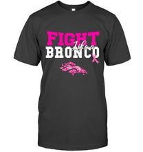 Load image into Gallery viewer, Fight like a Bronco Denver Broncos br east cancer support fan shirt