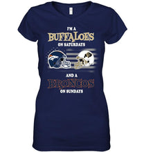 Load image into Gallery viewer, I'm Colorado Buffaloes on Saturdays and Denver Broncos on Sundays shirt