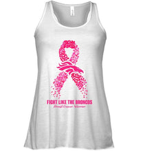 Load image into Gallery viewer, Denver Broncos fight like the Broncos br east cancer warrior shirt
