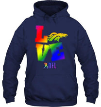 Load image into Gallery viewer, Love Denver Broncos lgbt NFL shirt