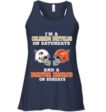 Load image into Gallery viewer, I'm Colorado Buffaloe on saturdays and Denver Bronco on sundays shirt