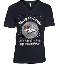 Load image into Gallery viewer, Denver Broncos Merry Christmas to all and to all a Bronco fan shirt