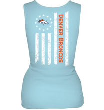 Load image into Gallery viewer, Denver Broncos star american flag on back shirt