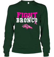 Load image into Gallery viewer, Fight like a Bronco Denver Broncos br east cancer support fan shirt