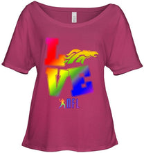 Load image into Gallery viewer, Love Denver Broncos lgbt NFL shirt