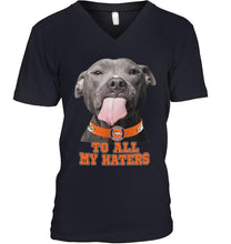 Load image into Gallery viewer, Denver Broncos to all my haters pitbull shirt
