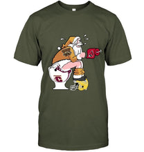 Load image into Gallery viewer, Santa Western Michigan Broncos in bathroom shirt