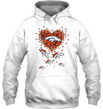 Load image into Gallery viewer, Denver Broncos tiny hearts shape shirt