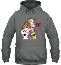 Load image into Gallery viewer, Santa Western Michigan Broncos in bathroom shirt