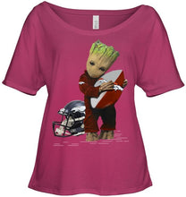 Load image into Gallery viewer, Groot loves Denver Broncos fan hoodie