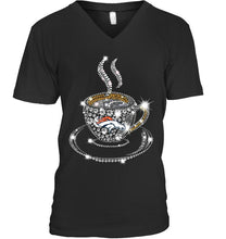 Load image into Gallery viewer, Denver Broncos coffee cup diamond glitter shirt