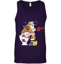 Load image into Gallery viewer, Santa Western Michigan Broncos in bathroom shirt