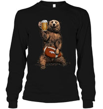 Load image into Gallery viewer, Denver Broncos Beer drinking bear shirt