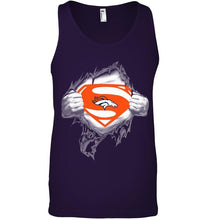 Load image into Gallery viewer, Denver Broncos Superman Ripped shirt