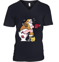 Load image into Gallery viewer, Santa Western Michigan Broncos in bathroom shirt