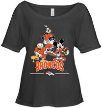 Load image into Gallery viewer, Denver Broncos mickey donald goofy fan shirt