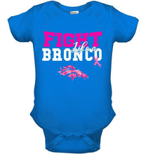 Load image into Gallery viewer, Fight like a Bronco Denver Broncos br east cancer support fan shirt