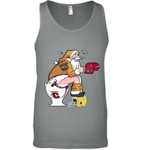 Load image into Gallery viewer, Santa Western Michigan Broncos in bathroom shirt