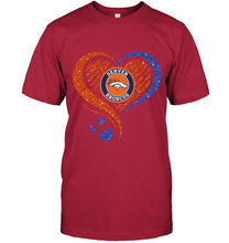 Load image into Gallery viewer, Denver Broncos heart glittering shirt