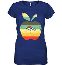 Load image into Gallery viewer, Denver Broncos teacher apple retro shirt