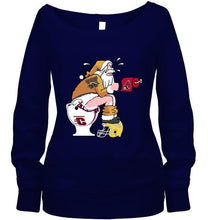 Load image into Gallery viewer, Santa Western Michigan Broncos in bathroom shirt