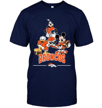 Load image into Gallery viewer, Denver Broncos mickey donald goofy fan shirt
