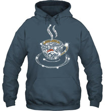 Load image into Gallery viewer, Denver Broncos coffee cup diamond glitter shirt