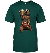 Load image into Gallery viewer, Denver Broncos Beer drinking bear shirt
