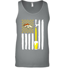 Load image into Gallery viewer, Denver Broncos Beer american flag shirt