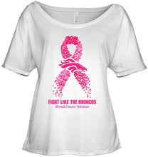 Load image into Gallery viewer, Denver Broncos fight like the Broncos br east cancer warrior shirt