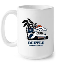 Load image into Gallery viewer, Beetle Denver Broncos on beach shirt