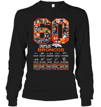 Load image into Gallery viewer, 60 years of denver broncos signed shirt
