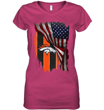 Load image into Gallery viewer, Denver Broncos american flag fan hoodie
