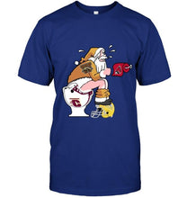 Load image into Gallery viewer, Santa Western Michigan Broncos in bathroom shirt