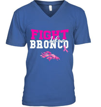 Load image into Gallery viewer, Fight like a Bronco Denver Broncos br east cancer support fan shirt