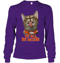 Load image into Gallery viewer, Denver Broncos cat to all my haters shirt