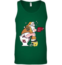 Load image into Gallery viewer, Santa Western Michigan Broncos in bathroom shirt