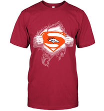 Load image into Gallery viewer, Denver Broncos Superman Ripped shirt