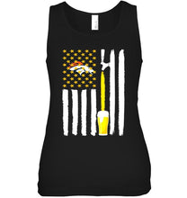 Load image into Gallery viewer, Denver Broncos Beer american flag shirt