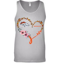 Load image into Gallery viewer, Denver Broncos butterfly heart shirt