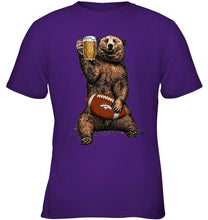 Load image into Gallery viewer, Denver Broncos Beer drinking bear shirt