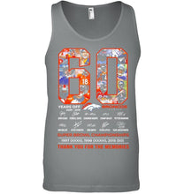 Load image into Gallery viewer, 60 years of Denver Broncos thank you for the memories shirt